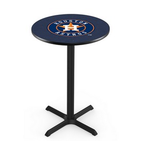 L211 Houston Astros Pub Table with Black Wrinkle Finish by HBS, AGS-L211B3630MLBHou L211 Houston Astros Pub Table with Black Wrinkle Finish by HBS, AGS-L211B3630MLBHou