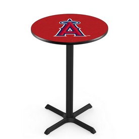 L211 Los Angeles Angels Pub Table with Black Wrinkle Finish by HBS, AGS-L211B3630MLBLAA L211 Los Angeles Angels Pub Table with Black Wrinkle Finish by HBS, AGS-L211B3630MLBLAA