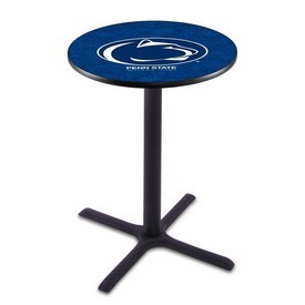 L211 - Black Wrinkle Penn State Pub Table by Holland Bar Stool Co.
