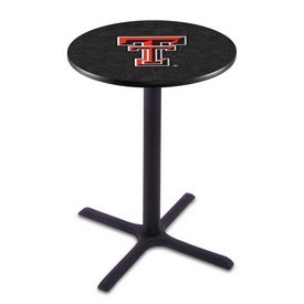 L211 - Black Wrinkle Texas Tech Pub Table by Holland Bar Stool Co.