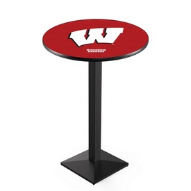 L217 - Wisconsin "W" Pub Table by Holland Bar Stool Co., L217BWisc-W L217 - Wisconsin "W" Pub Table by Holland Bar Stool Co., L217BWisc-W