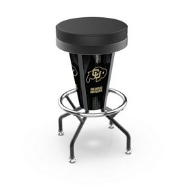 Lighted Colorado Swivel Bar Stool By Holland Bar Stool Co., L500030ColoUnBlkVinyl