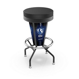 Lighted Eastern Illinois Swivel Bar Stool By Holland Bar Stool Co., L500030EastILBlkVinyl