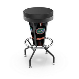 Lighted Florida Swivel Bar Stool By Holland Bar Stool Co., L500030FlorUnBlkVinyl