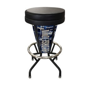Lighted Georgetown Swivel Bar Stool By Holland Bar Stool Co., L500030GrgtwnBlkVinyl
