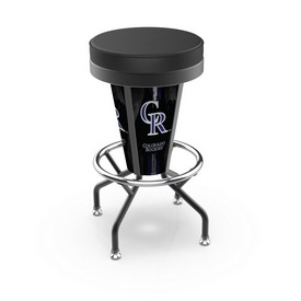 L5000 Colorado Rockies 30" Lighted Bar Stool with Black Wrinkle Finish by Holland Bar Stool Co., L500030MLBColBlkVinyl