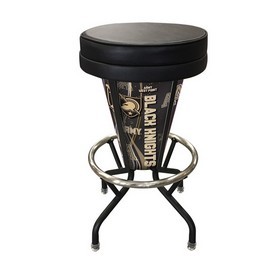 Lighted Us Military Academy (Army) Swivel Bar Stool By Holland Bar Stool Co., L500030USMilABlkVinyl
