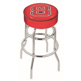 L7C1 North Carolina State Double-Ring Swivel Stool with Chrome Finish by Holland Bar Stool Co., AGS-L7C125NCarSt