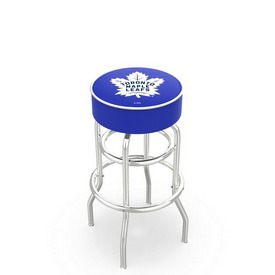 L7C1 Toronto Maple Leafs Double-Ring Swivel Stool with Chrome Finish by Holland Bar Stool Co., AGS-L7C125TorMpl