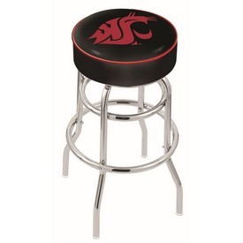 L7C1 - 4 Washington State Cushion Seat with Double-Ring Chrome Base Swivel Bar Stool by Holland Bar Stool Company L7C1 - 4 Washington State Cushion Seat with Double-Ring Chrome Base Swivel Bar Stool by Holland Bar Stool Company