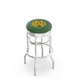 L7C3C Notre Dame (Vintage) Double-Ring Swivel Stool with Chrome Finish by Holland Bar Stool Co., AGS-L7C3C25-07NotreD L7C3C Notre Dame (Vintage) Double-Ring Swivel Stool with Chrome Finish by Holland Bar Stool Co., AGS-L7C3C25-07NotreD