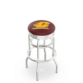 L7C3C - Chrome Double Ring Central Michigan Swivel Bar Stool with 2.5" Ribbed Accent Ring by Holland Bar Stool Company, L7C3CCenMic L7C3C - Chrome Double Ring Central Michigan Swivel Bar Stool with 2.5" Ribbed Accent Ring by Holland Bar Stool Company, L7C3CCenMic