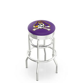 L7C3C - Chrome Double Ring East Carolina Swivel Bar Stool with 2.5 Ribbed Accent Ring by Holland Bar Stool Company L7C3C - Chrome Double Ring East Carolina Swivel Bar Stool with 2.5 Ribbed Accent Ring by Holland Bar Stool Company