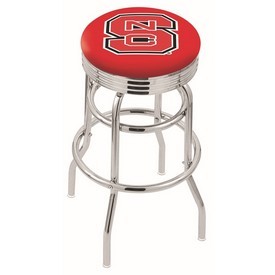 L7C3C - Chrome Double Ring North Carolina State Swivel Bar Stool with 2.5 Ribbed Accent Ring by Holland Bar Stool Company L7C3C - Chrome Double Ring North Carolina State Swivel Bar Stool with 2.5 Ribbed Accent Ring by Holland Bar Stool Company