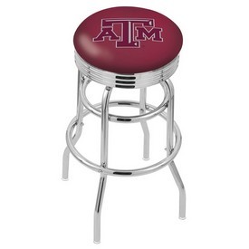 L7C3C - Chrome Double Ring Texas A&M Swivel Bar Stool with 2.5 Ribbed Accent Ring by Holland Bar Stool Company L7C3C - Chrome Double Ring Texas A&M Swivel Bar Stool with 2.5 Ribbed Accent Ring by Holland Bar Stool Company
