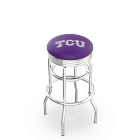 L7C3C - Chrome Double Ring TCU Swivel Bar Stool with 2.5 Ribbed Accent Ring by Holland Bar Stool Company L7C3C - Chrome Double Ring TCU Swivel Bar Stool with 2.5 Ribbed Accent Ring by Holland Bar Stool Company