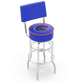 L7C4 - Chrome Double Ring Boise State Swivel Bar Stool with a Back by Holland Bar Stool Company, L7C4BoiseS L7C4 - Chrome Double Ring Boise State Swivel Bar Stool with a Back by Holland Bar Stool Company, L7C4BoiseS