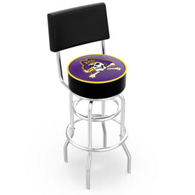 L7C4 - Chrome Double Ring East Carolina Swivel Bar Stool with a Back by Holland Bar Stool Company L7C4 - Chrome Double Ring East Carolina Swivel Bar Stool with a Back by Holland Bar Stool Company