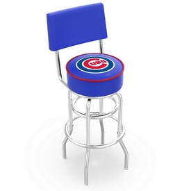 L7C4 Chicago Cubs Doubleing Swivel Stool with Chrome Finish by HBS, AGS-L7C425MLBCub L7C4 Chicago Cubs Doubleing Swivel Stool with Chrome Finish by HBS, AGS-L7C425MLBCub