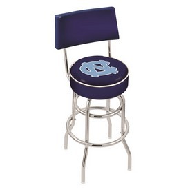 L7C4 - Chrome Double Ring North Carolina Swivel Bar Stool with a Back by Holland Bar Stool Company