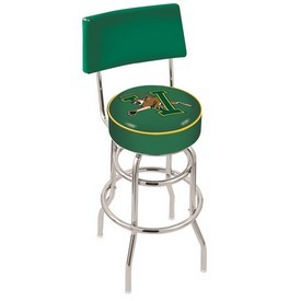 L7C4 - Chrome Double Ring Vermont Swivel Bar Stool with a Back by Holland Bar Stool Company L7C4 - Chrome Double Ring Vermont Swivel Bar Stool with a Back by Holland Bar Stool Company