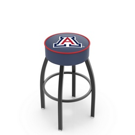 L8B1 - 4 Arizona Cushion Seat with Black Wrinkle Base Swivel Bar Stool by Holland Bar Stool Company, L8B1ArizUn