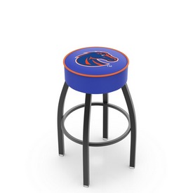 L8B1 - 4 Boise State Cushion Seat with Black Wrinkle Base Swivel Bar Stool by Holland Bar Stool Company, L8B1BoiseS L8B1 - 4 Boise State Cushion Seat with Black Wrinkle Base Swivel Bar Stool by Holland Bar Stool Company, L8B1BoiseS