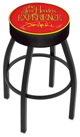 L8B1 Jimi Hendrix Experience (Red) 25" Swivel Counter Stool with Black Wrinkle Finish, L8B125JimiH06