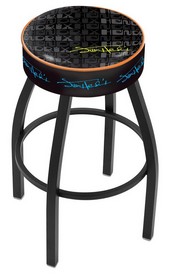 L8B1 Jimi Hendrix - Hendrix (2 Tone) 25" Swivel Counter Stool with Black Wrinkle Finish, L8B125JimiH15