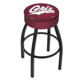 L8B1 - 4 Montana Cushion Seat with Black Wrinkle Base Swivel Bar Stool by Holland Bar Stool Company