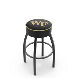 L8B1 - 4 Wake Forest Cushion Seat with Black Wrinkle Base Swivel Bar Stool by Holland Bar Stool Company L8B1 - 4 Wake Forest Cushion Seat with Black Wrinkle Base Swivel Bar Stool by Holland Bar Stool Company