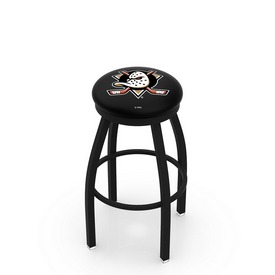 L8B2B - Black Wrinkle Anaheim Ducks Swivel Bar Stool with Accent Ring by Holland Bar Stool Company