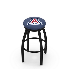 L8B2B - Black Wrinkle Arizona Swivel Bar Stool with Accent Ring by Holland Bar Stool Company, L8B2BArizUn