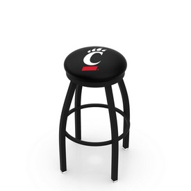 L8B2B - Black Wrinkle Cincinnati Swivel Bar Stool with Accent Ring by Holland Bar Stool Company, L8B2BCincin L8B2B - Black Wrinkle Cincinnati Swivel Bar Stool with Accent Ring by Holland Bar Stool Company, L8B2BCincin