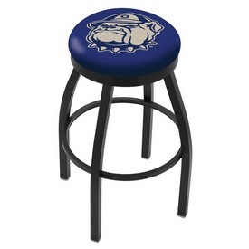 L8B2B - Black Wrinkle Georgetown Swivel Bar Stool with Accent Ring by Holland Bar Stool Company