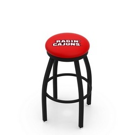 L8B2B - Black Wrinkle Louisiana-Lafayette Swivel Bar Stool with Accent Ring by Holland Bar Stool Company