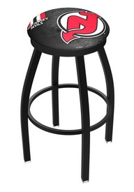 L8B2B New Jersey Devils Swivel Stool with Black Wrinkle Finish