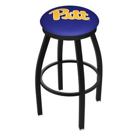 L8B2B - Black Wrinkle Pitt Swivel Bar Stool with Accent Ring by Holland Bar Stool Company