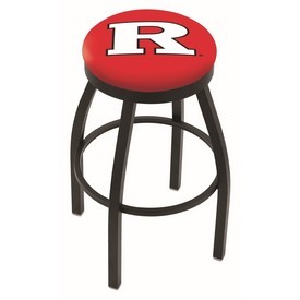 L8B2B - Black Wrinkle Rutgers Swivel Bar Stool with Accent Ring by Holland Bar Stool Company