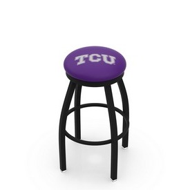L8B2B - Black Wrinkle TCU Swivel Bar Stool with Accent Ring by Holland Bar Stool Company