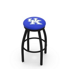 L8B2B - Black Wrinkle Kentucky UK Swivel Bar Stool with Accent Ring by Holland Bar Stool Company