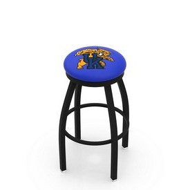 L8B2B - Black Wrinkle Kentucky Wildcat Swivel Bar Stool with Accent Ring by Holland Bar Stool Company