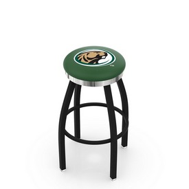 L8B2C - Black Wrinkle Bemidji State Swivel Bar Stool with Chrome Accent Ring by Holland Bar Stool Company, L8B2CBmijSt L8B2C - Black Wrinkle Bemidji State Swivel Bar Stool with Chrome Accent Ring by Holland Bar Stool Company, L8B2CBmijSt