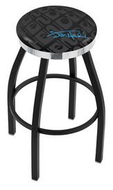 L8B2C Jimi Hendrix - Hendrix (1 color) 30" Swivel Bar Stool with a Black Wrinkle and Chrome Finish, L8B2C30JimiH16
