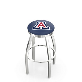 L8C2C - Chrome Arizona Swivel Bar Stool with Accent Ring by Holland Bar Stool Company, L8C2CArizUn