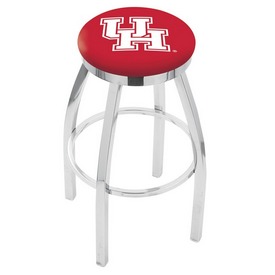L8C2C - Chrome Houston Swivel Bar Stool with Accent Ring by Holland Bar Stool Company