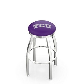 L8C2C - Chrome TCU Swivel Bar Stool with Accent Ring by Holland Bar Stool Company