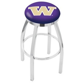 L8C2C - Chrome Washington Swivel Bar Stool with Accent Ring by Holland Bar Stool Company