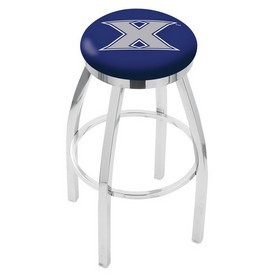 L8C2C - Chrome Xavier Swivel Bar Stool with Accent Ring by Holland Bar Stool Company