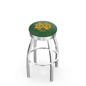 L8C3C Notre Dame (Vintage) Swivel Stool with Chrome Finish by Holland Bar Stool Co., AGS-L8C3C25-07NotreD L8C3C Notre Dame (Vintage) Swivel Stool with Chrome Finish by Holland Bar Stool Co., AGS-L8C3C25-07NotreD